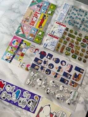 Vintage SNOOPY / PEANUTS sticker LOT
